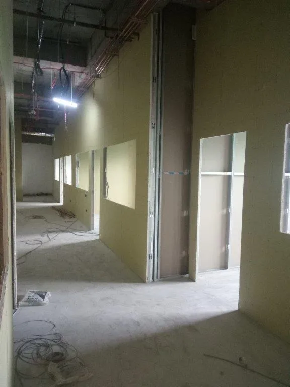 installation of drywall in a healthcare facility - kingsway hospital nagpur