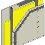 secure wall of gypsum plaster board based technology - drywall partition systems