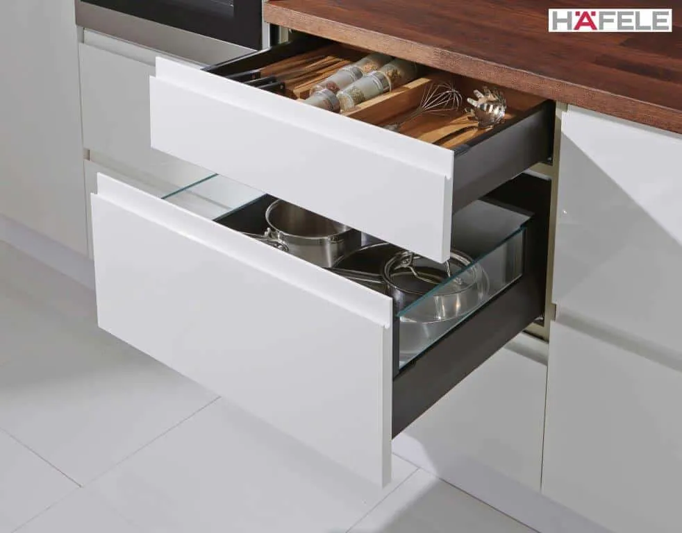 hafele matrixbox premium slim drawer systems