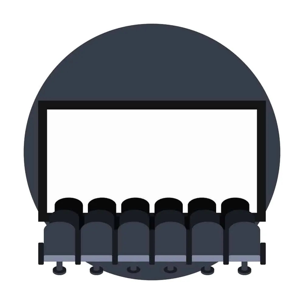 cinema hall vector image / icon