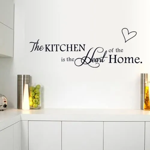 kitchen wall sticker with white furninshing 