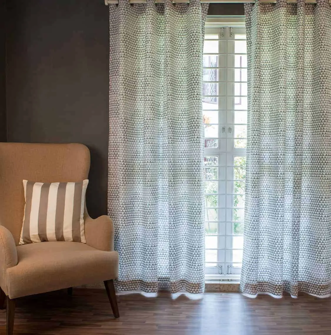 White curtain for living room