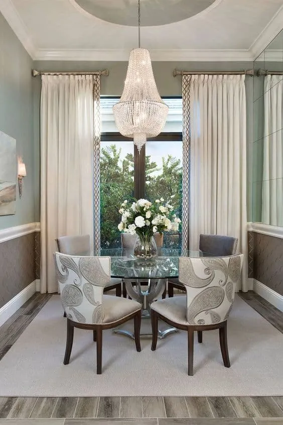 Sheer window curtains for dinning room