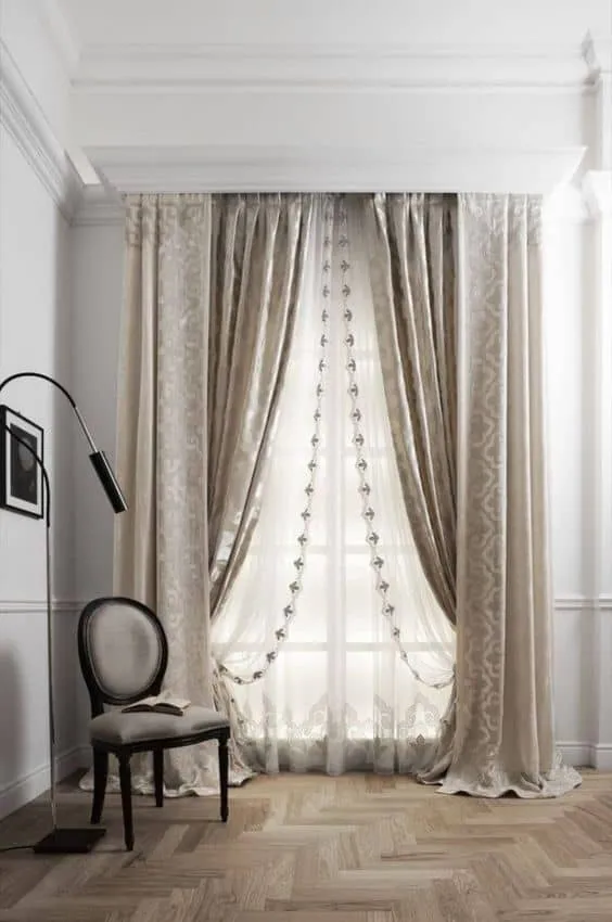 Double panel curtains