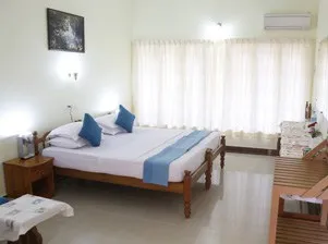 Interior of farmhouse bedroom