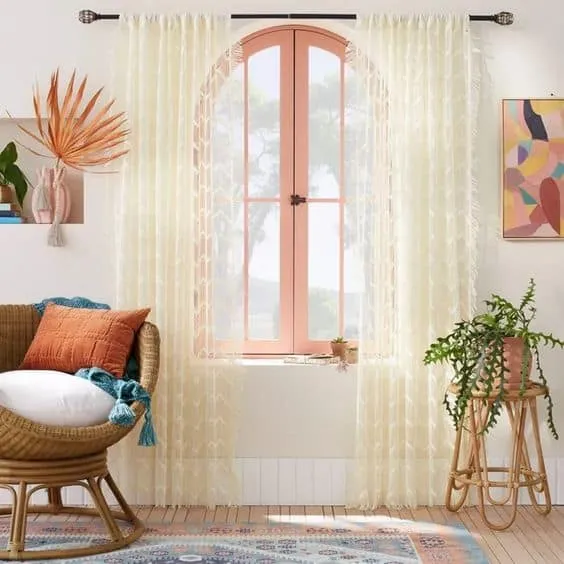 Contemporary double panel curtains