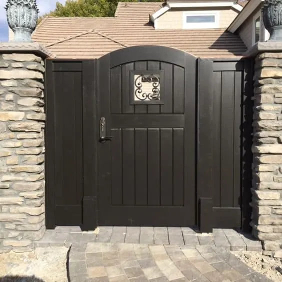 house entrance with black door