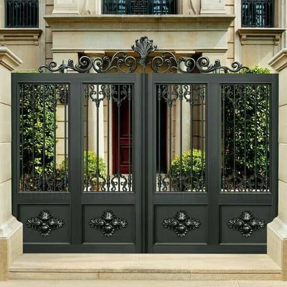 house entrance with black door