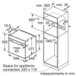 Siemens combination steam oven iQ700 - HS858GXB6 - measurement diagram 3