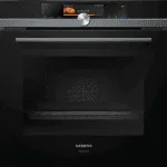 Siemens combination steam oven in black ceramic glass finish, iQ700 Built-in oven with steam function 60 cm