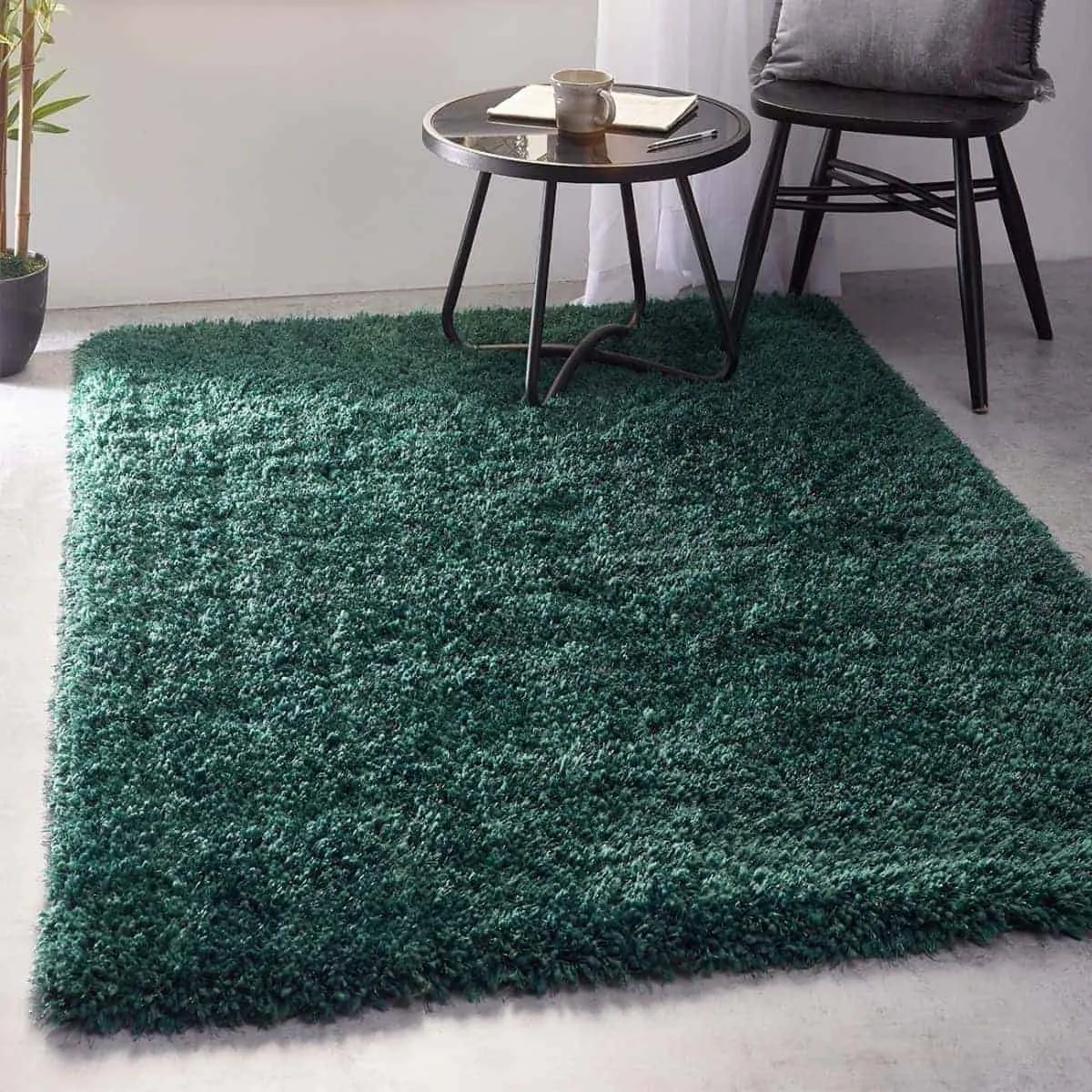 green polyester type carpet for living room