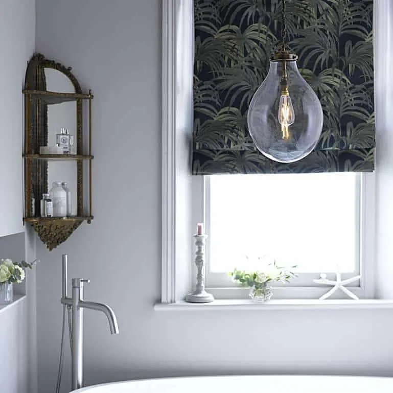 Beautiful bathroom interiors with pendant light