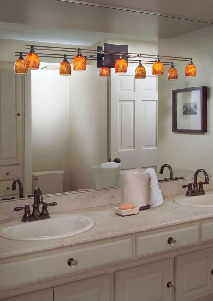 bathroom with task lighting