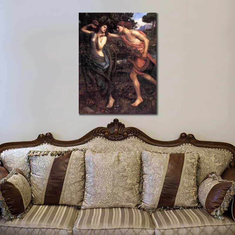 A graceful artwork hanged in a living room.