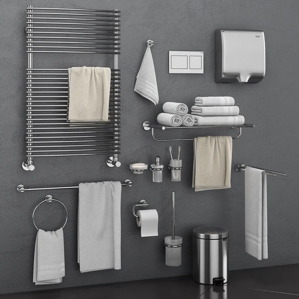 chrome finished bathroom accessories