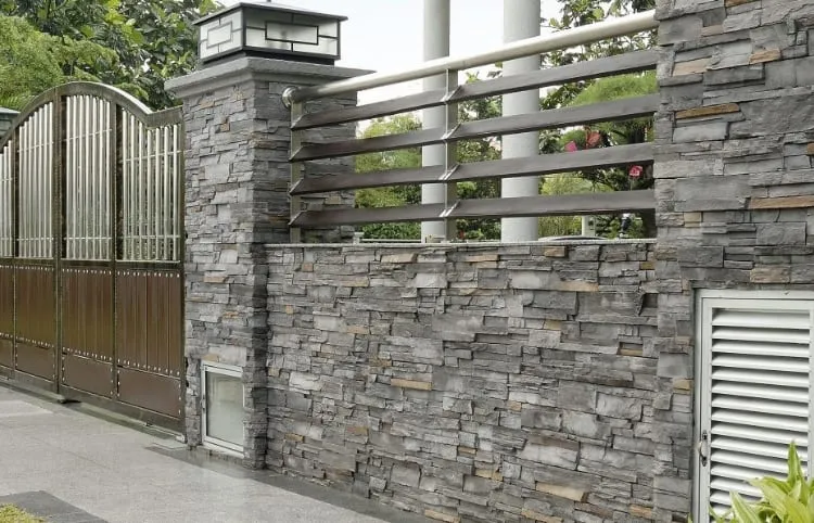 stone cladding in modern house