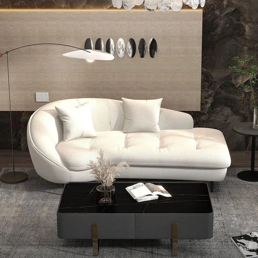 1-seater couch, cushion, coffee table, floor lamp, living room