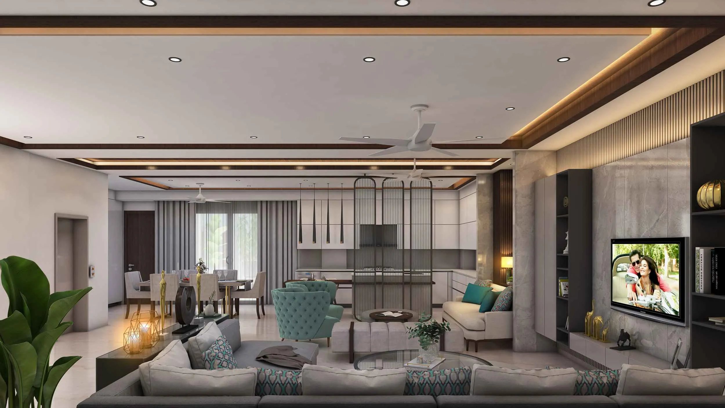 lavish living room house design designed by Top best interior decorators, designers & architectural firms in Jaipur