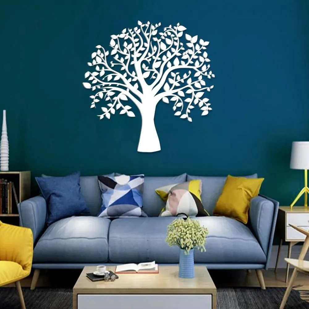 wall art with wallpaper in hall, sofa, bold colour, centre table, lamp