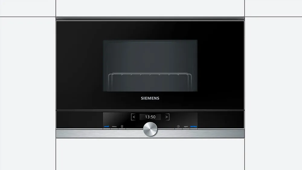 siemens 38cm built-in microwave oven with grill with left side hinged door
