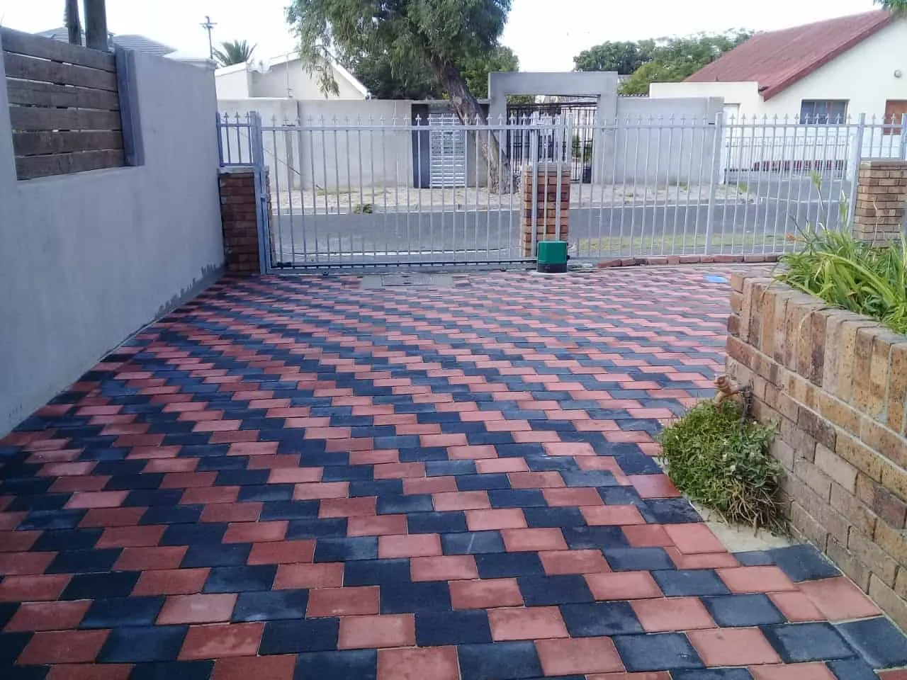 red and white pavement in a house