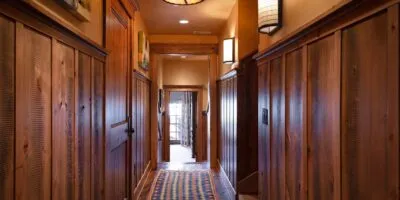 Beautiful passage with wooden finish