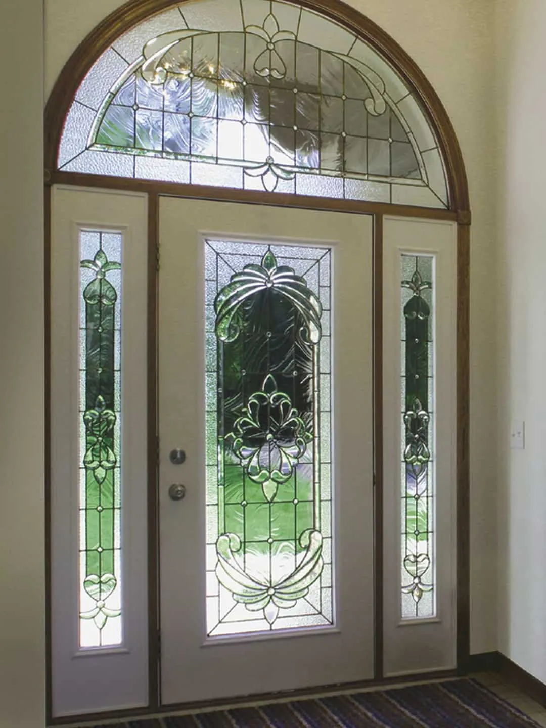 beautiful texture glass door