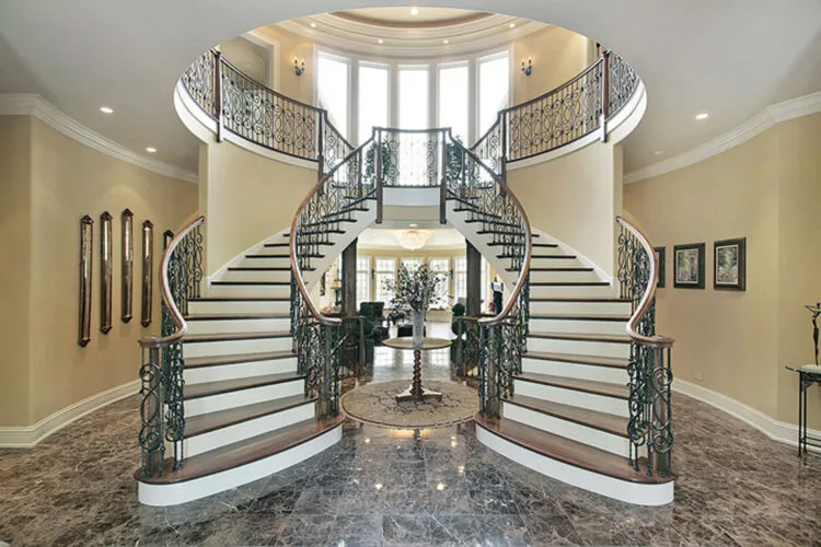 dual stone staircase