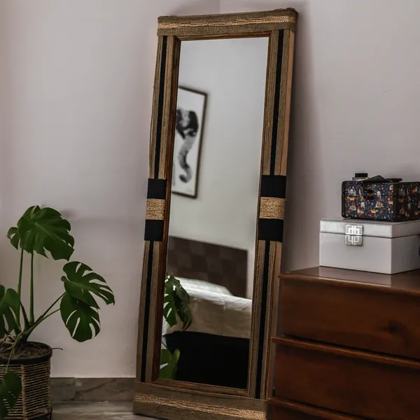 Wooden Standing Mirror