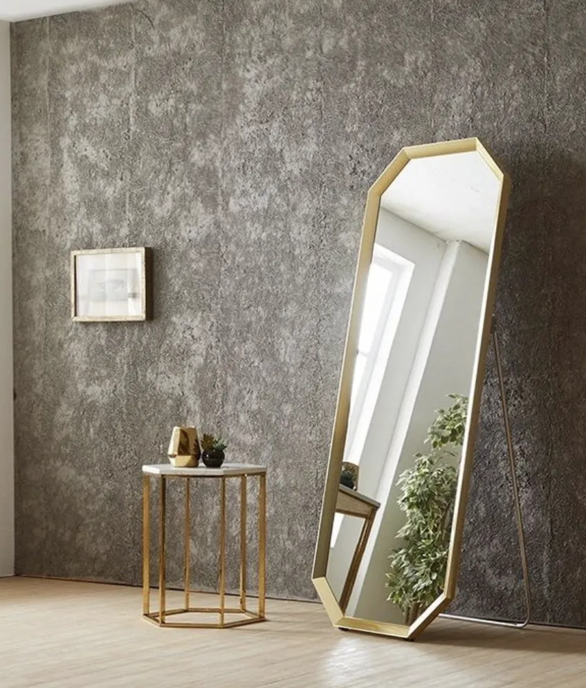 Saajawat splendid golden finish designer mirror