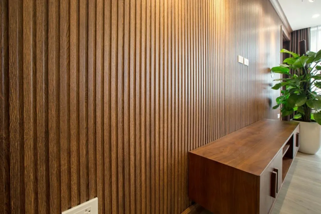 wooden textured panels for hall