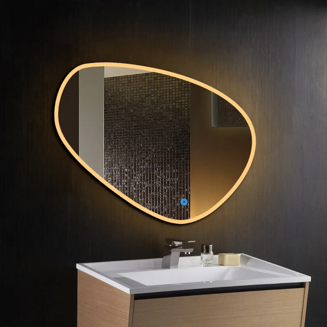 Designer mirror for bathroom - exuding a stunning and breathtakingly beautiful ambiance.