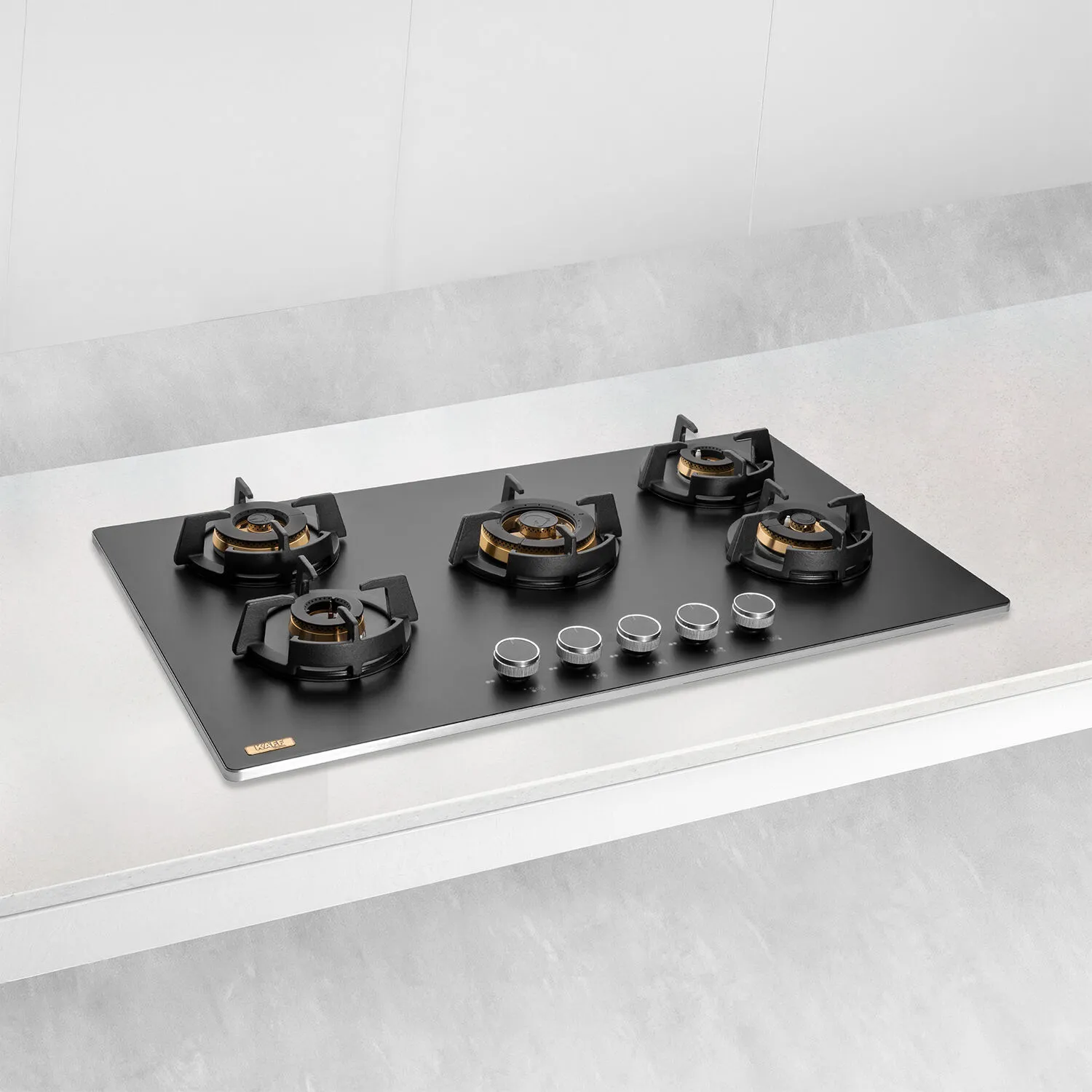 KAFF built-in hobs with brass burners and flame failure device