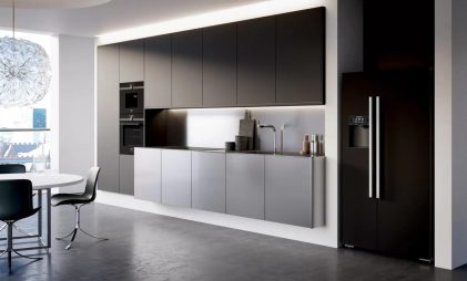 grey kitchen cabinets with countertops, sink, appliances, kitchen cupboard colour combinations