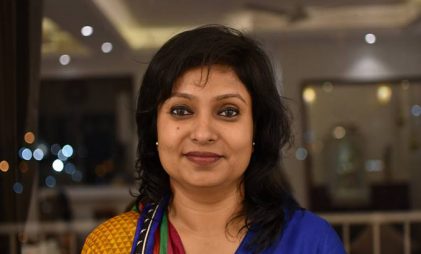 Nandita manwani of the studio designing Indian modular kitchens in modern design