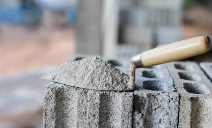 gray dry cement