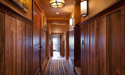Beautiful passage with wooden finish